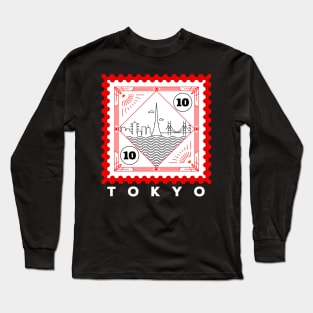 Tokyo Stamp Design Long Sleeve T-Shirt